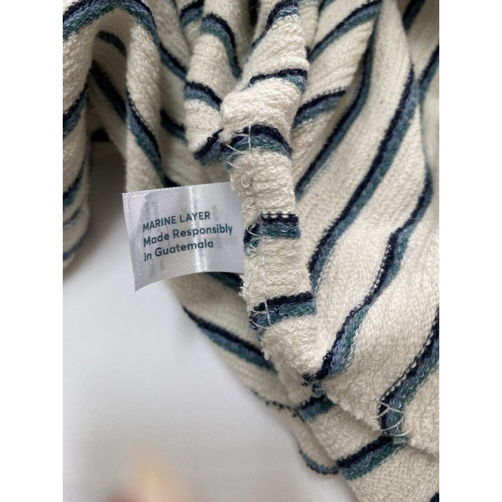 Marine Layer Playa Hoodie XL Striped Coastal Grandma Pullover Beach Sweatshirt - Picture 6 of 7